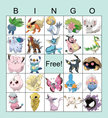 Pokemon Bingo Card