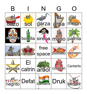 Loteria Mi Pueblito Bingo Card