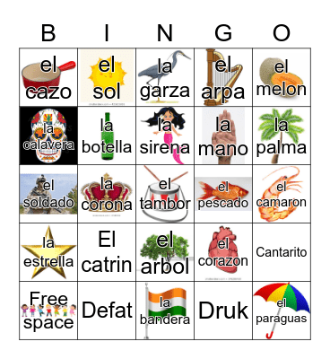 Loteria Mi Pueblito Bingo Card