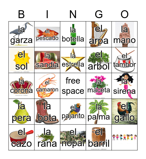 Loteria Mi Pueblito Bingo Card