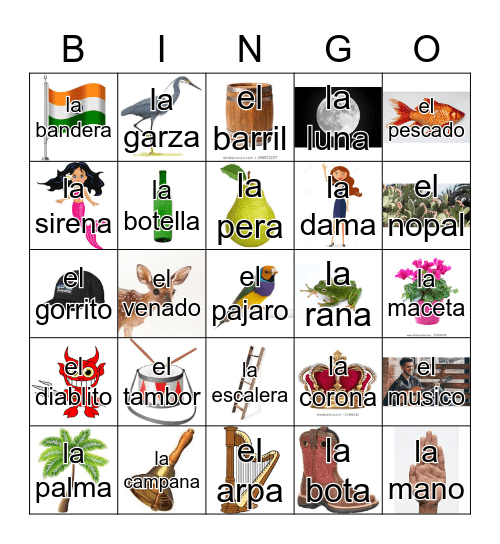 Loteria Mi Pueblito Bingo Card