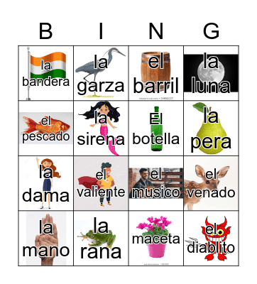 Loteria Mi Pueblito Bingo Card