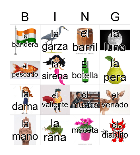 Loteria Mi Pueblito Bingo Card