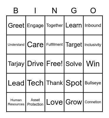 Radio Bingo Card
