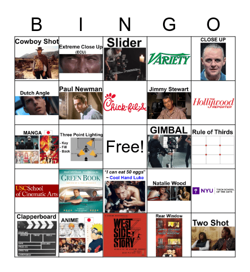 FINAL EXAM Spring Visual Arts Bingo Card