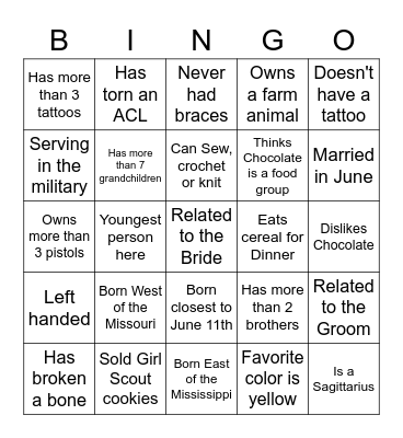 Ice Breaker Bingo Card