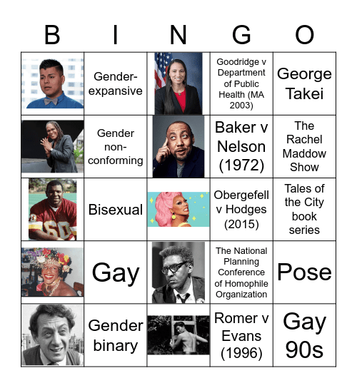 PRIDE Bingo 2023 Bingo Card