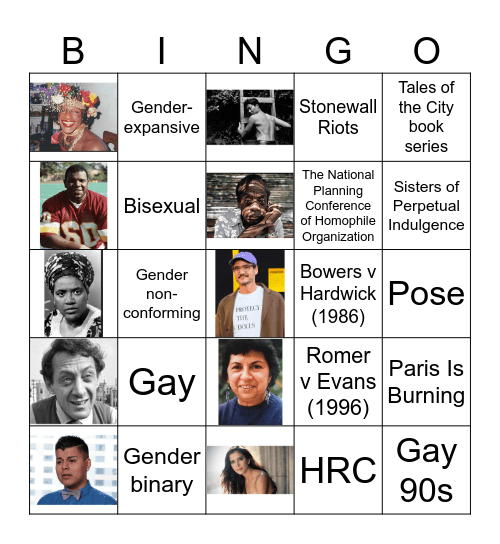 PRIDE Bingo 2025 Bingo Card