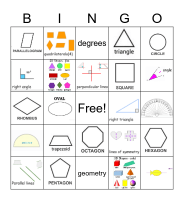 geometry 4th grade bingooo Bingo Card