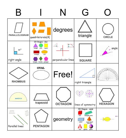 geometry 4th grade bingooo Bingo Card