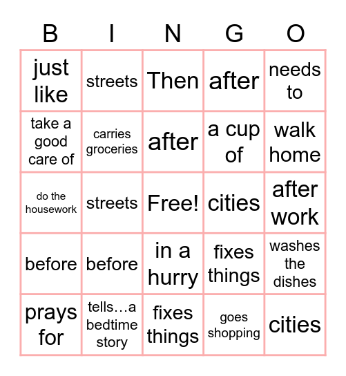 EC5 綠本 L 3 P 12~13 Bingo Card