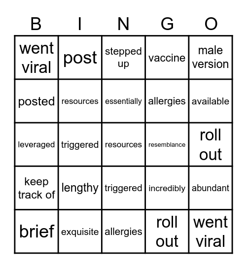 Ivy May p.24 Bingo Card