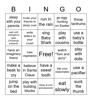 Used to Bingo Card