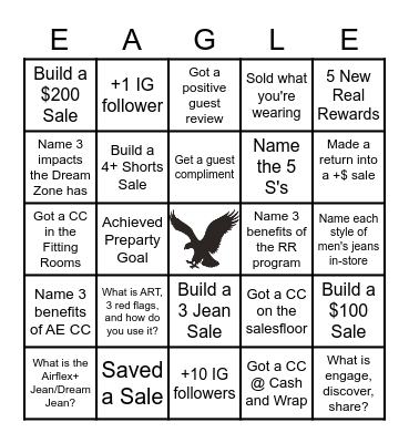AEO BINGO Card
