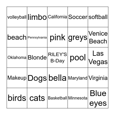 Bingo Card