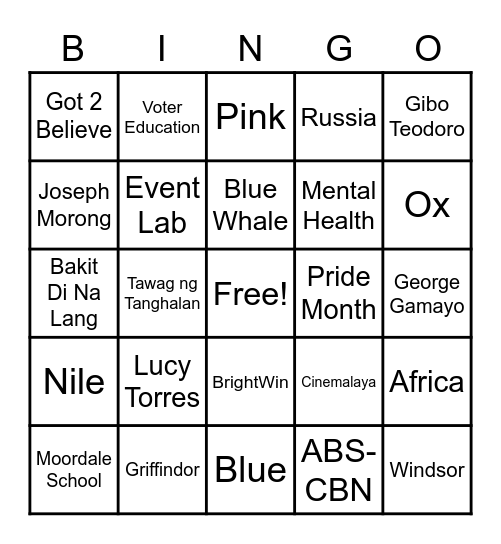 Broadcircle Bingo Night Bingo Card