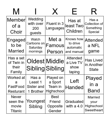 ePIMS OPPR Team   Mixer Bingo Card