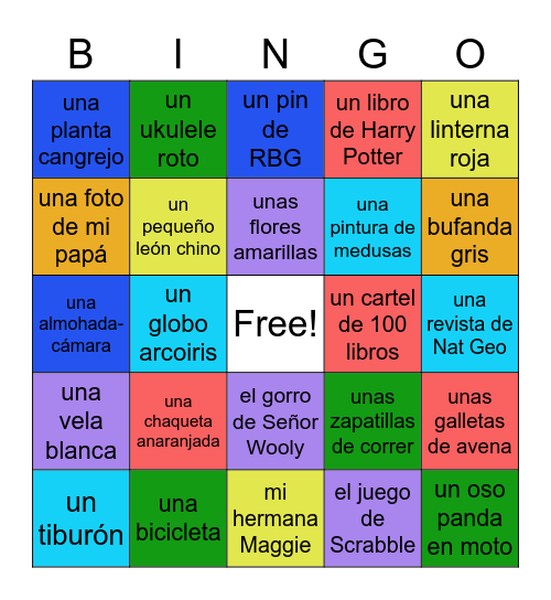 Random Things en la Casa de M. Mabel Bingo Card