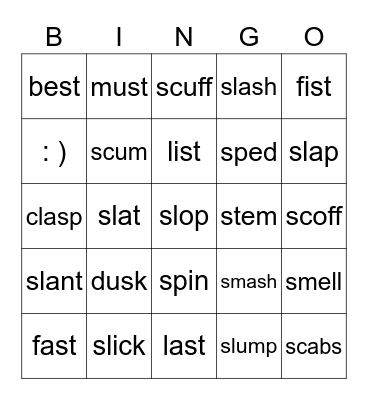 S blend bingo set 2 Bingo Card