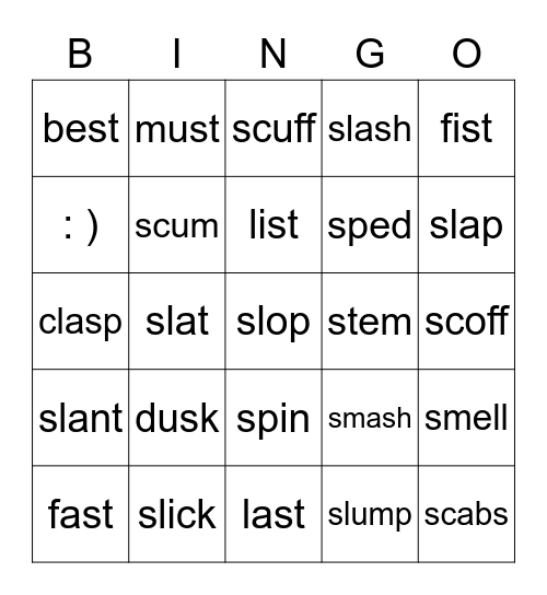 S blend bingo set 2 Bingo Card