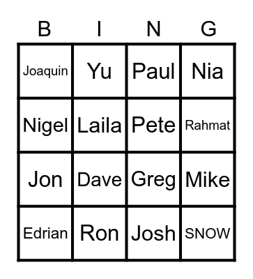 JFK CTS Bingo Card