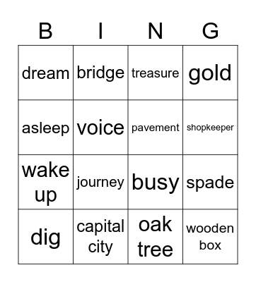 Story of the tailor Bingo Card