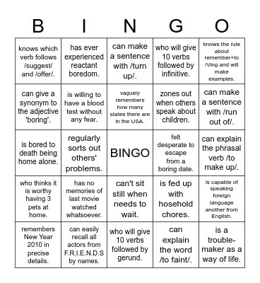 Find smb who... Bingo Card