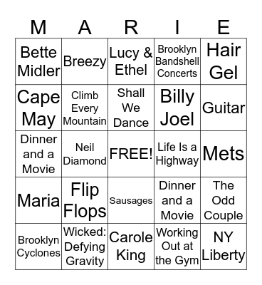 Happy Birthday Bingo Card