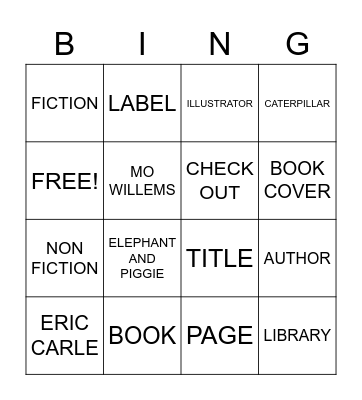 LIBRARY Bingo Card
