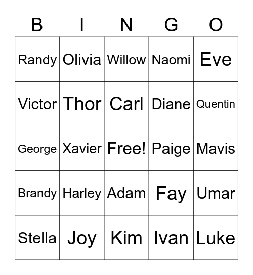 Telesitter Bingo #3 Bingo Card
