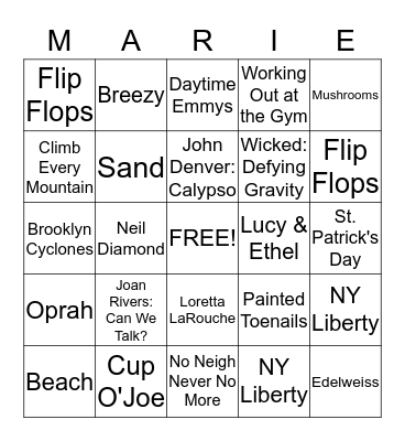 Happy Birthday Bingo Card