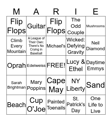 Happy Birthday Bingo Card