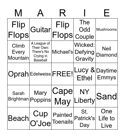 Happy Birthday Bingo Card