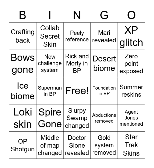 C2S7 Bingo Card