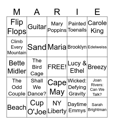 Happy Birthday Bingo Card