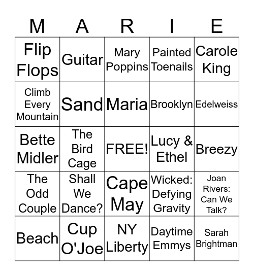 Happy Birthday Bingo Card