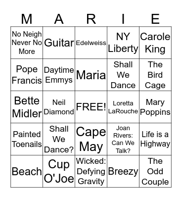 Happy Birthday Bingo Card