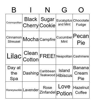 Jewelry in Candles Bingo Card