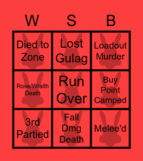 Warzone Solos Bingo Card