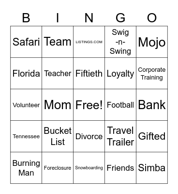 IT'S ALL ABOUT CHRISTY! Bingo Card