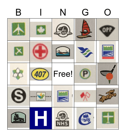 Map Symbol Bingo Card