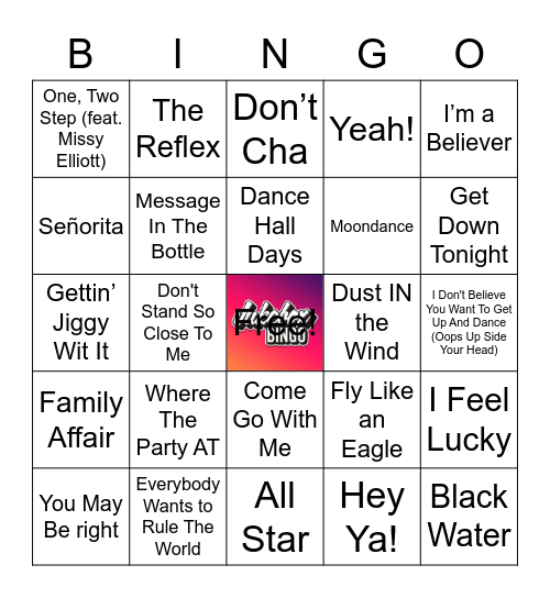 JukeBox Bingo MISC HITS Coverall Bingo Card
