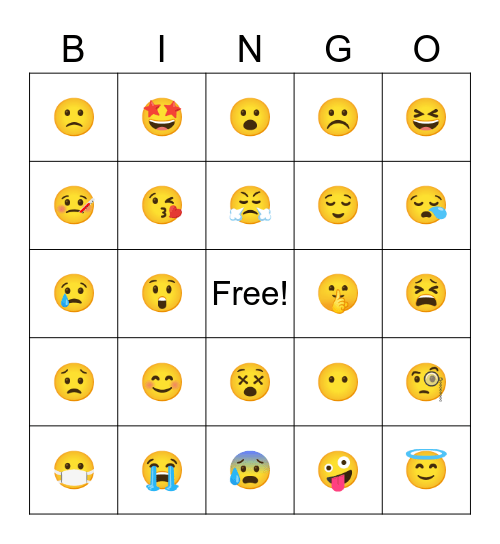 Emoji Blitz Bingo Card