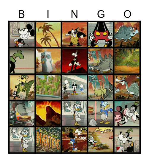 Outta Time Goofy Bingo Card