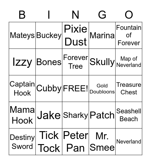 Ameair's Birthday Bingo Card