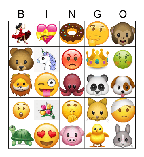 Emoji Bingo Card