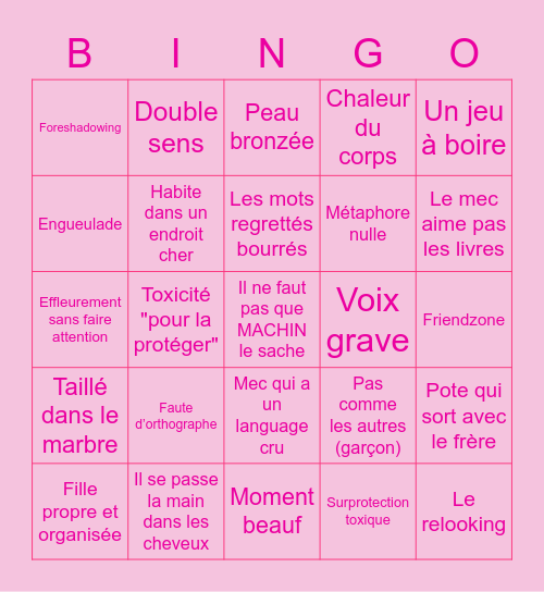 FOUTU COLOC Bingo Card