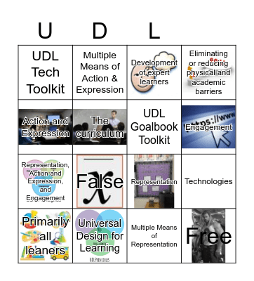 UDL Review Bingo Card