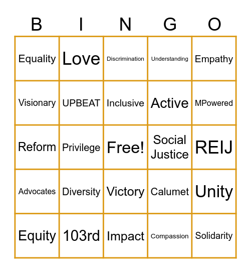 REIJ Bingo Card