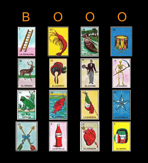 HAUNTED LOTERIA Bingo Card